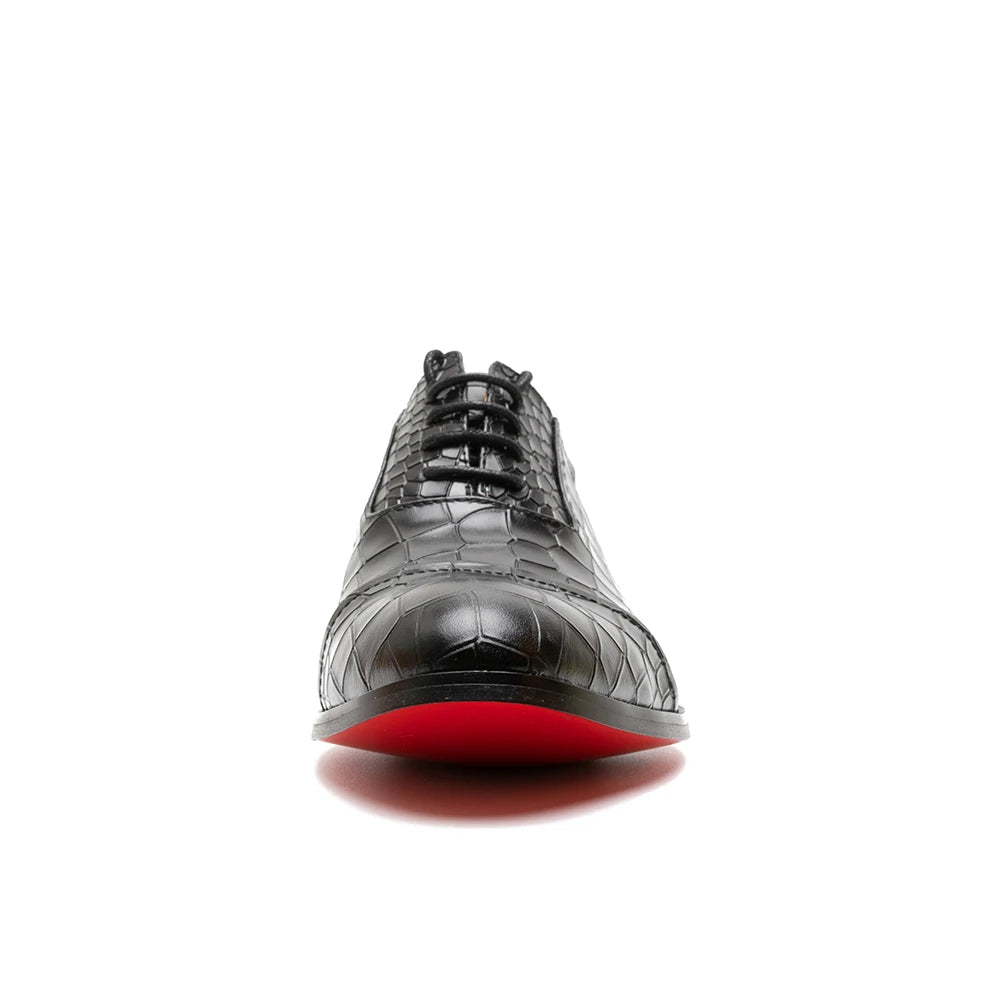 Handmade Crocodile Leather Oxfords Shoes