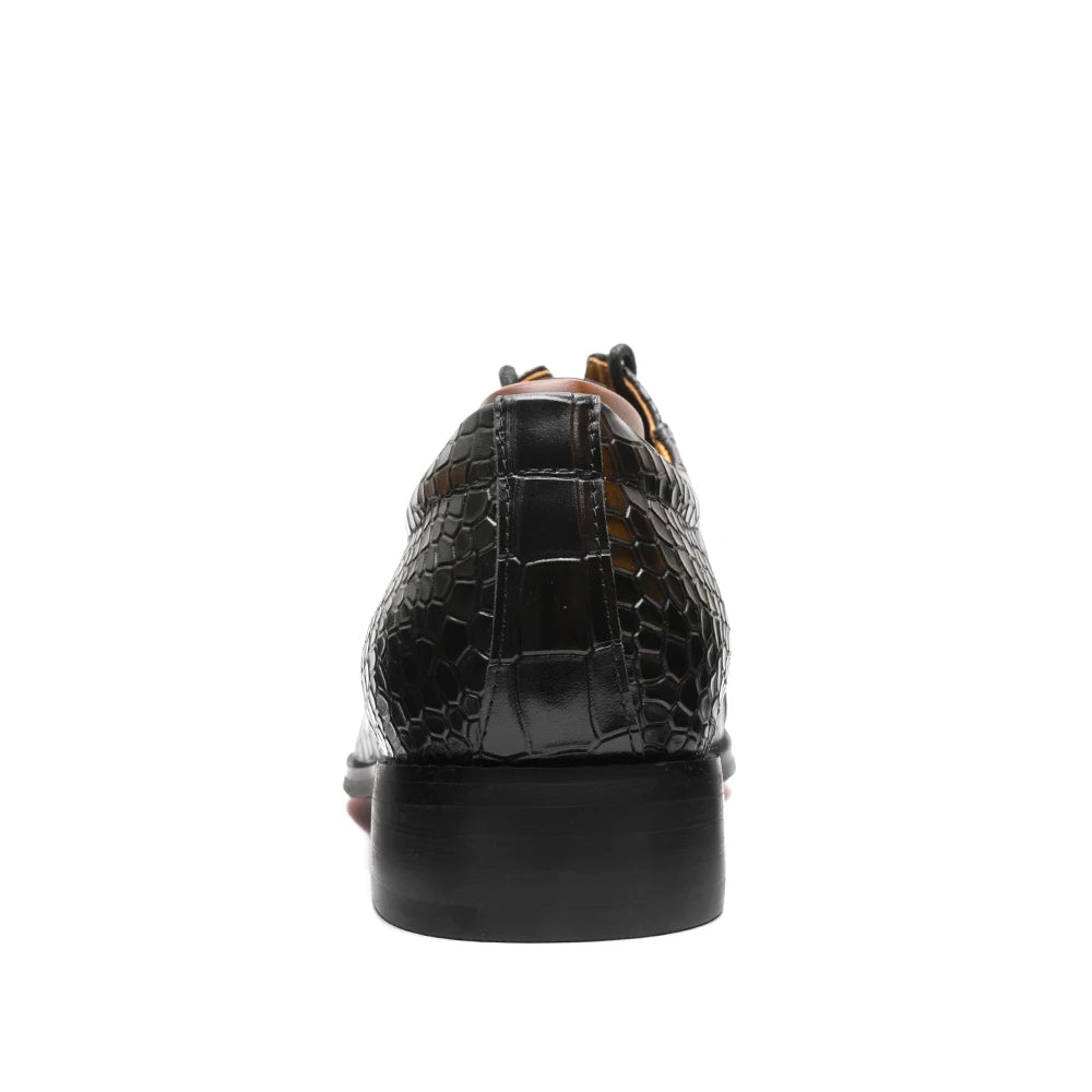 Handmade Crocodile Leather Oxfords Shoes