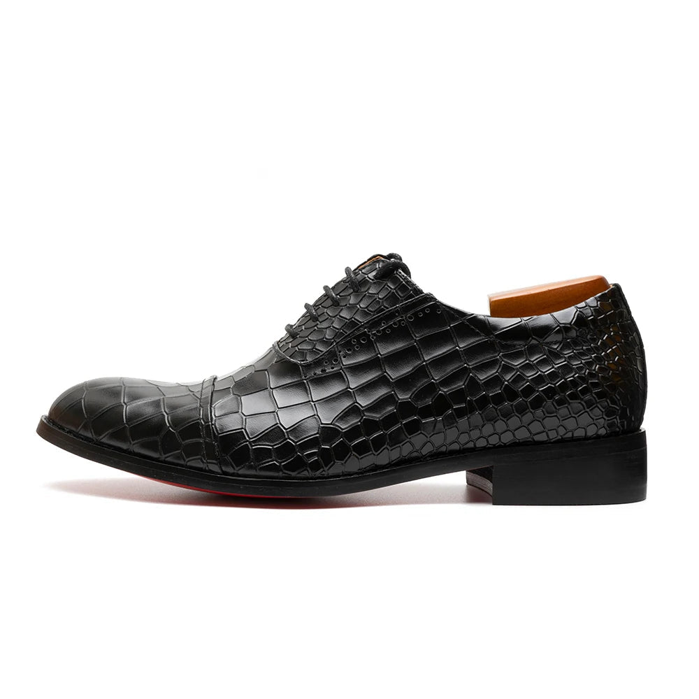 Handmade Crocodile Leather Oxfords Shoes