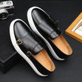 British Style Loafers Men's Slip-on Outdoor Flats Monk Shoes