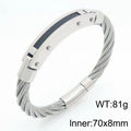Men's Curved Carbon Fiber Wrap Bracelet