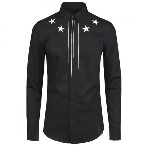 Cotton Shirt Men Fashion New Pentagram