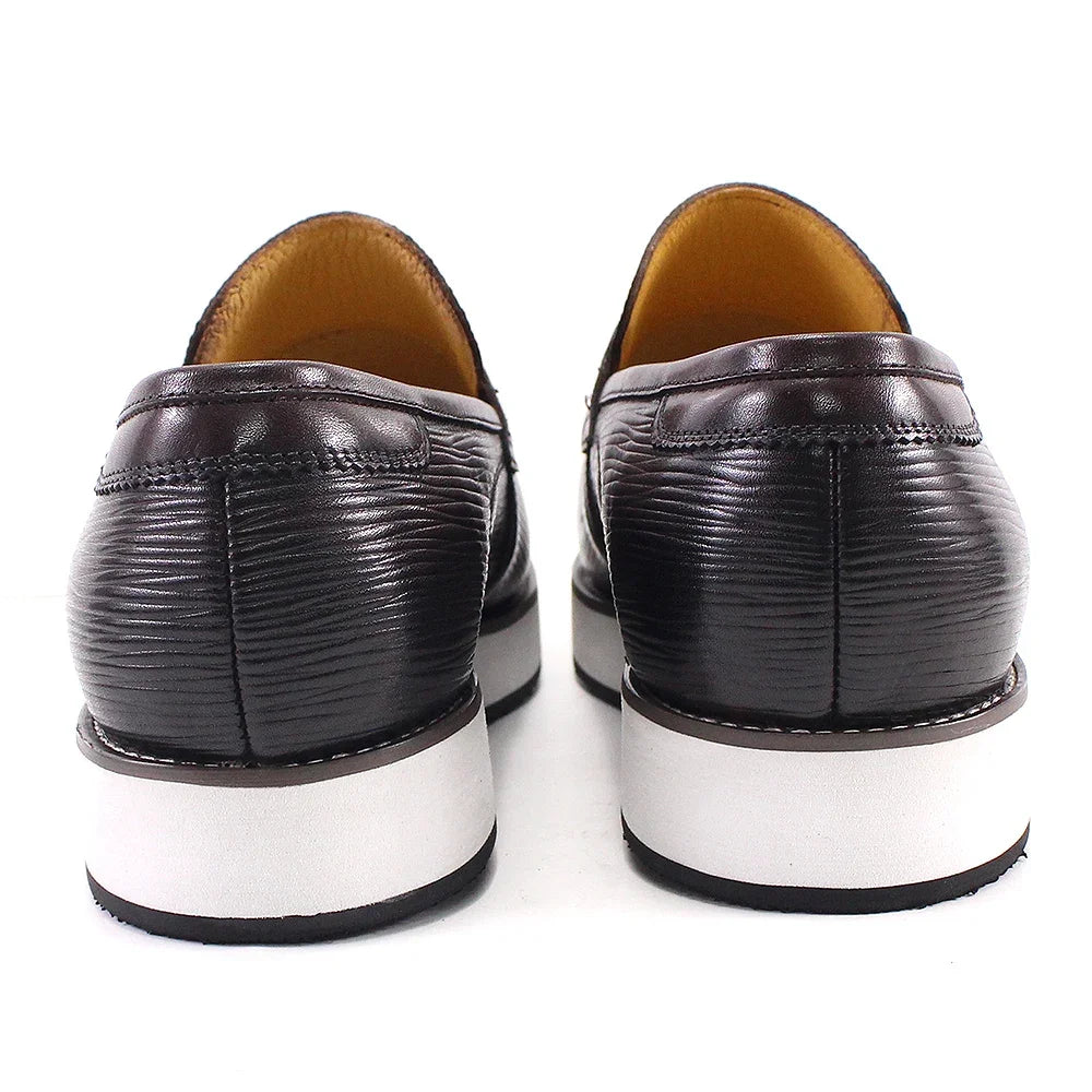 Men's Genuine Leather Loafers Slip-On Casual Shoes Handmade Comfortable Flat Sneakers for Daily Office Outdoor Street Wear
