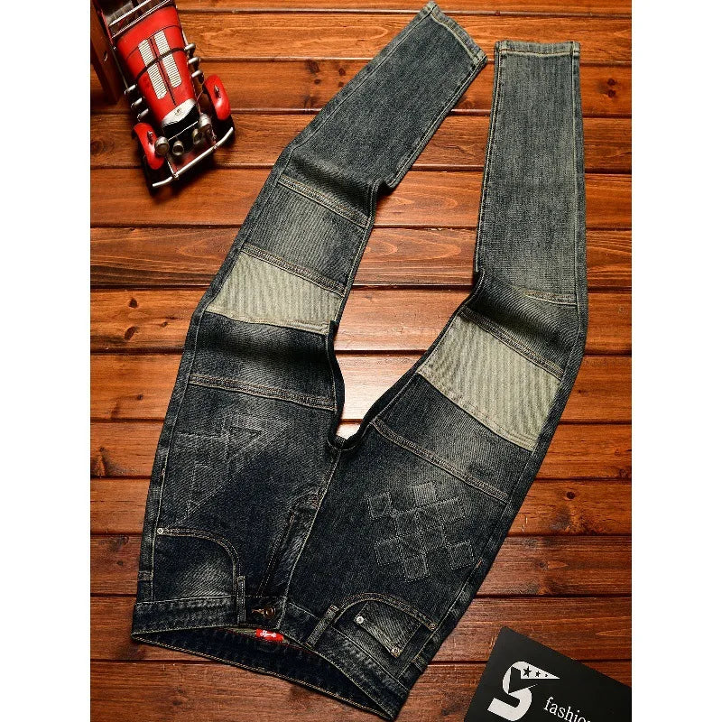 Tapered jeans American high street men's retro fashion
