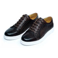Genuine Leather Men's Casual Sneaker Shoes Lace-Up