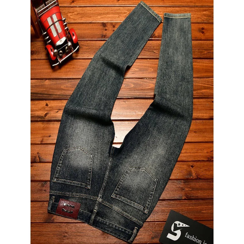 Tapered jeans American high street men's retro fashion