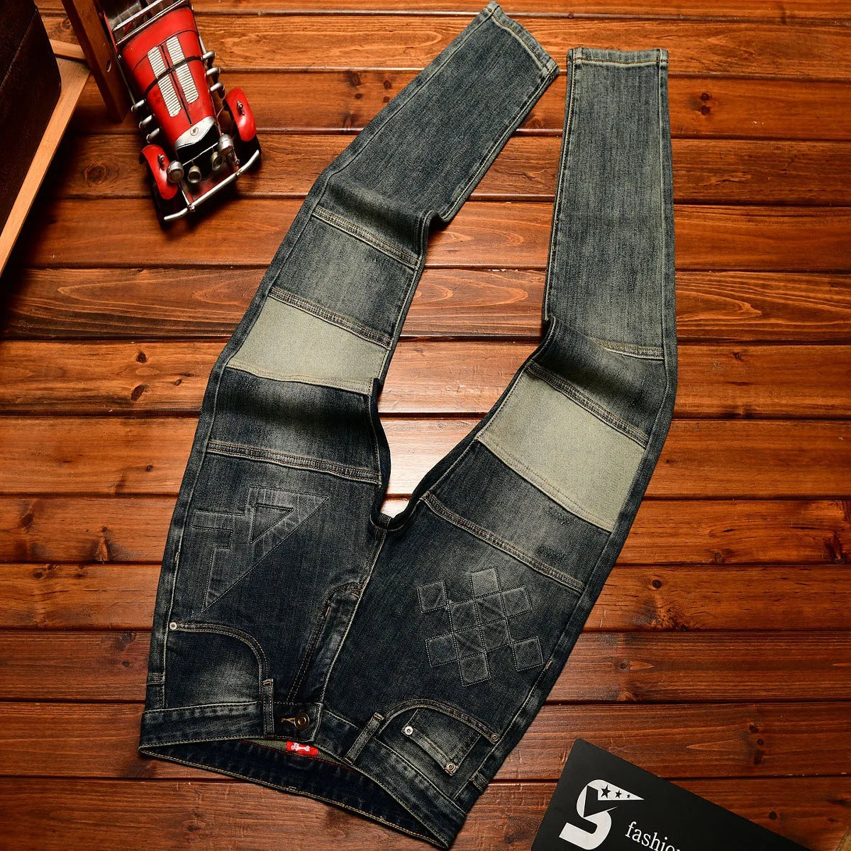 Tapered jeans American high street men's retro fashion