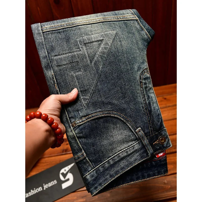 Tapered jeans American high street men's retro fashion