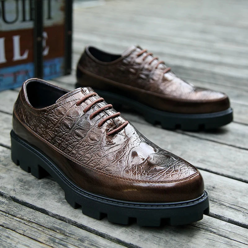 New Luxury Brand Men's Casual Shoes Italian Leather