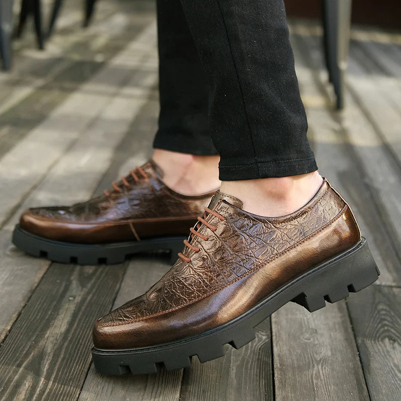New Luxury Brand Men's Casual Shoes Italian Leather